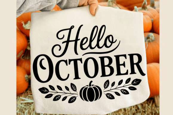 Hello October SVG Design