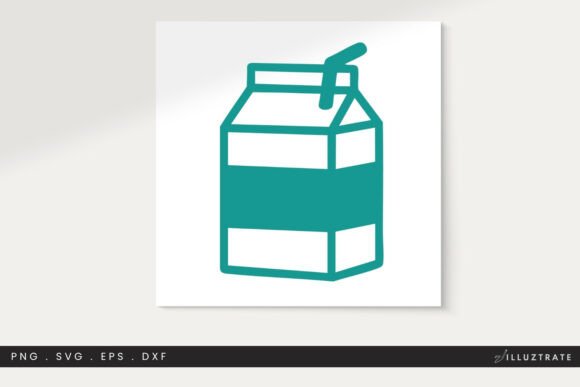 Milk Carton SVG Cut File Clipart PNG