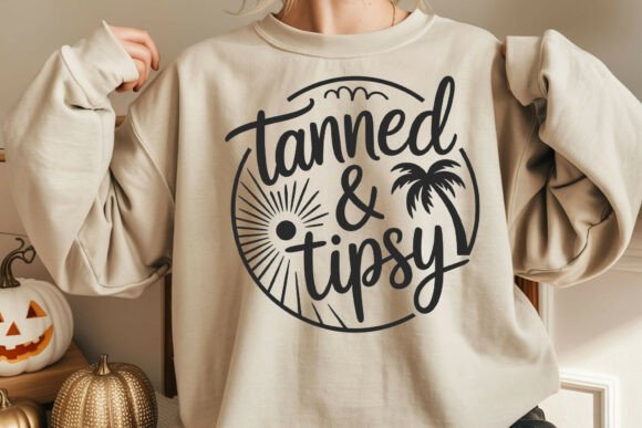 Tanned and Tipsy SVG, Funny Beach Quote